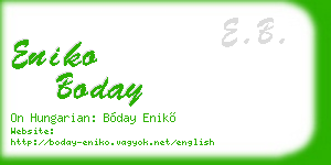 eniko boday business card